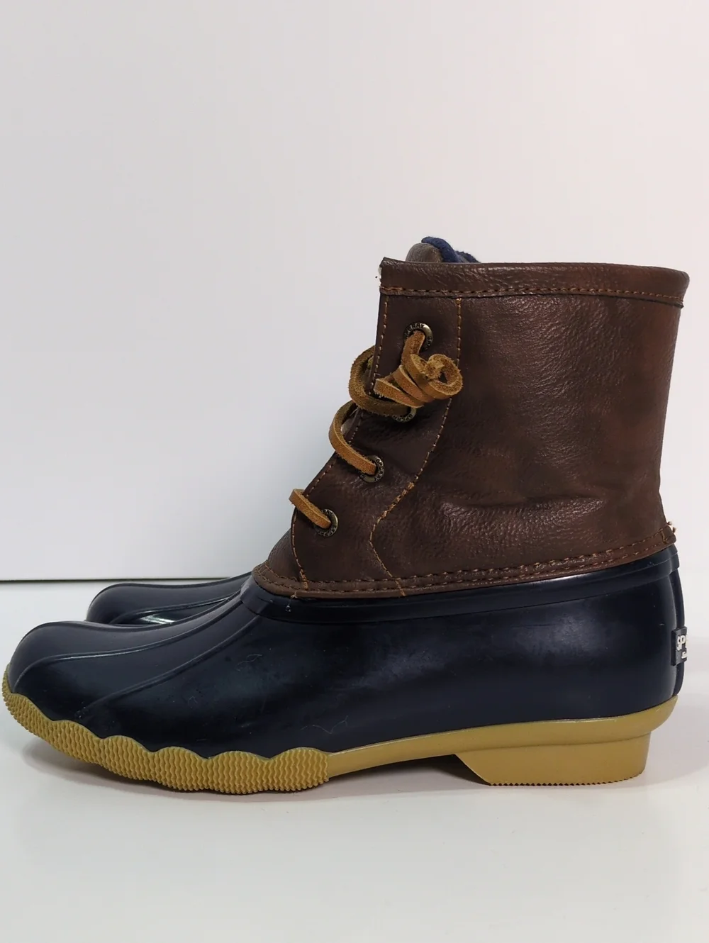 Sperry Top-Sider Girls Saltwater Duck Boots Size 3M Navy Brown